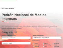 Tablet Screenshot of pnmi.segob.gob.mx